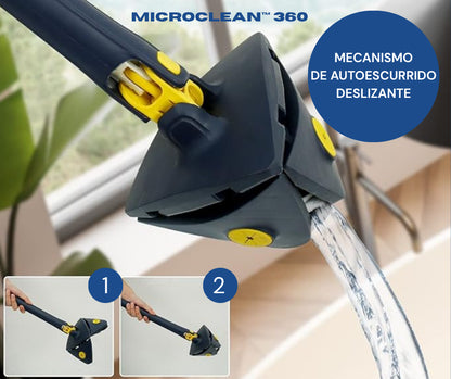 MicroClean™ 360º Fregona Giratoria que limpia sin esfuerzo y sin agacharte